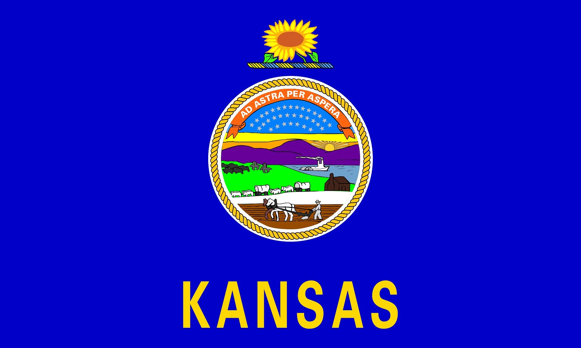 kansas-flag Kansas state flag